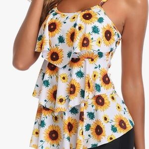 Sunflower Print Women's Tank Top